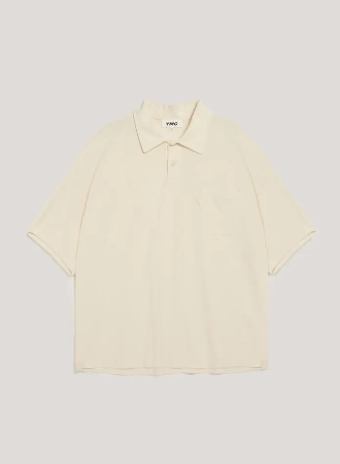 Mens TShirts YMC Ivy Polo T Shirt White
