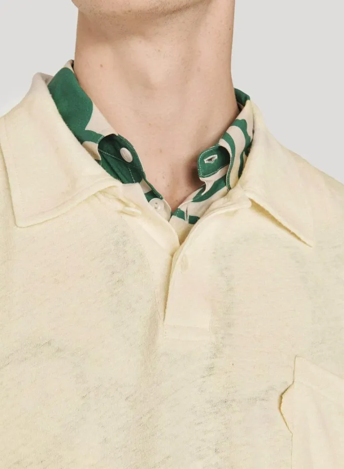 Mens TShirts YMC Ivy Polo T Shirt White