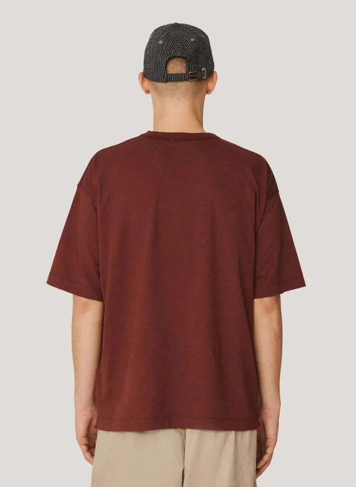 Mens TShirts YMC Triple Organic Cotton TShirt Burgundy