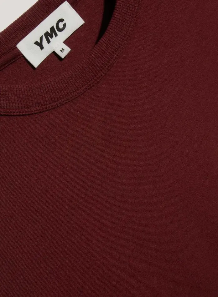 Mens TShirts YMC Triple Organic Cotton TShirt Burgundy