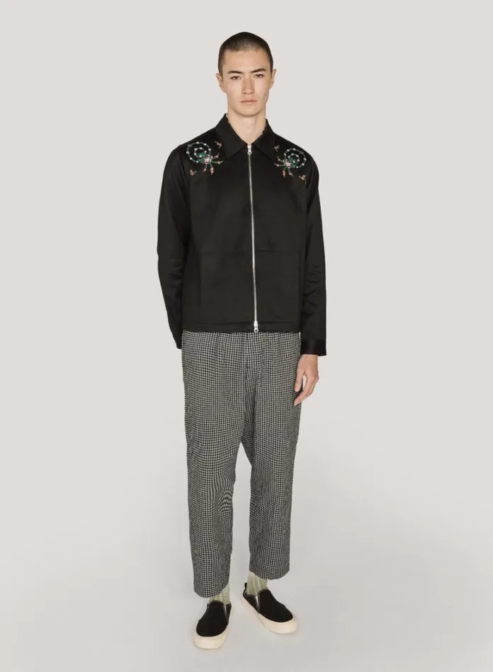 Mens Trousers YMC Alva Skate Trouser Black Multi