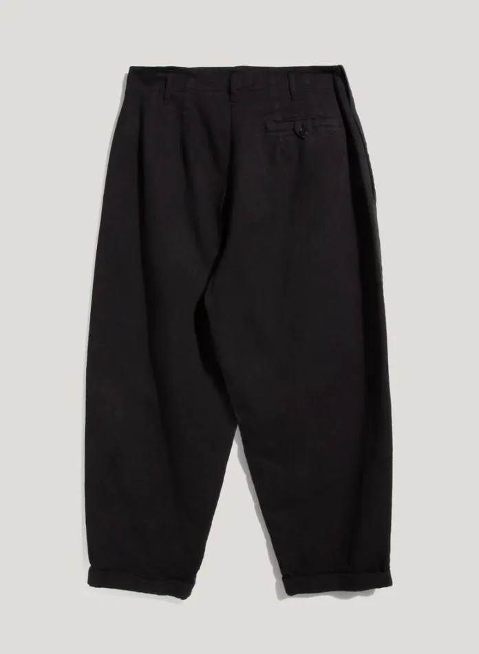 Mens Trousers YMC Creole Peg Cotton Twill Trousers Black