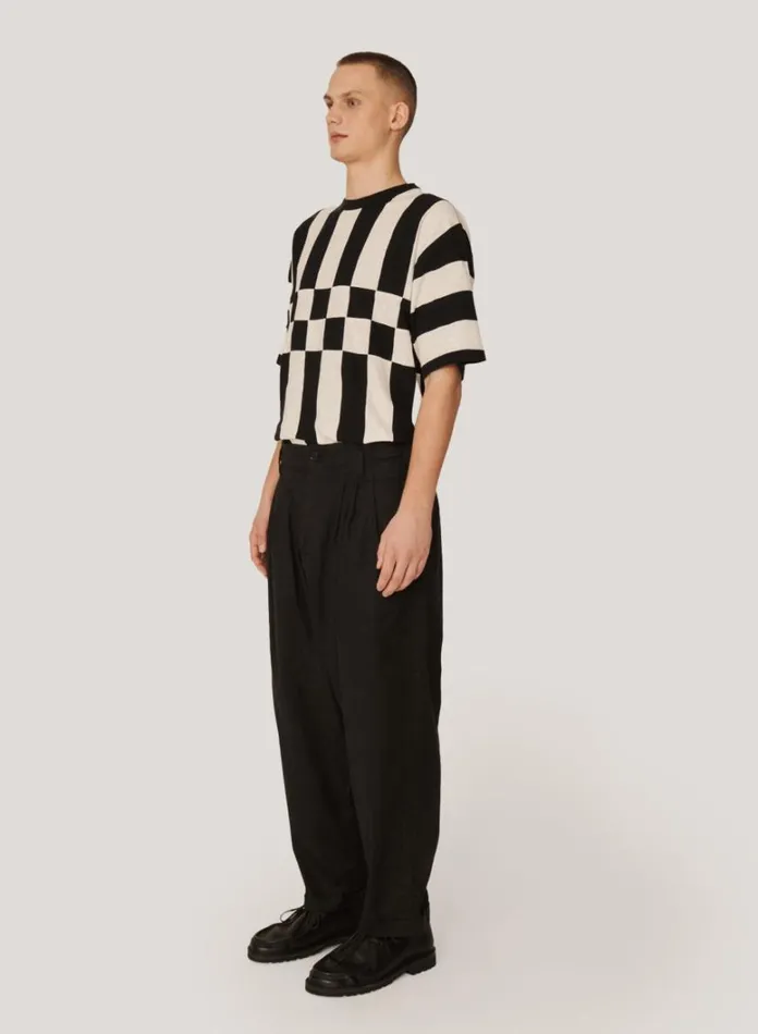 Mens Trousers YMC Creole Peg Cotton Twill Trousers Black