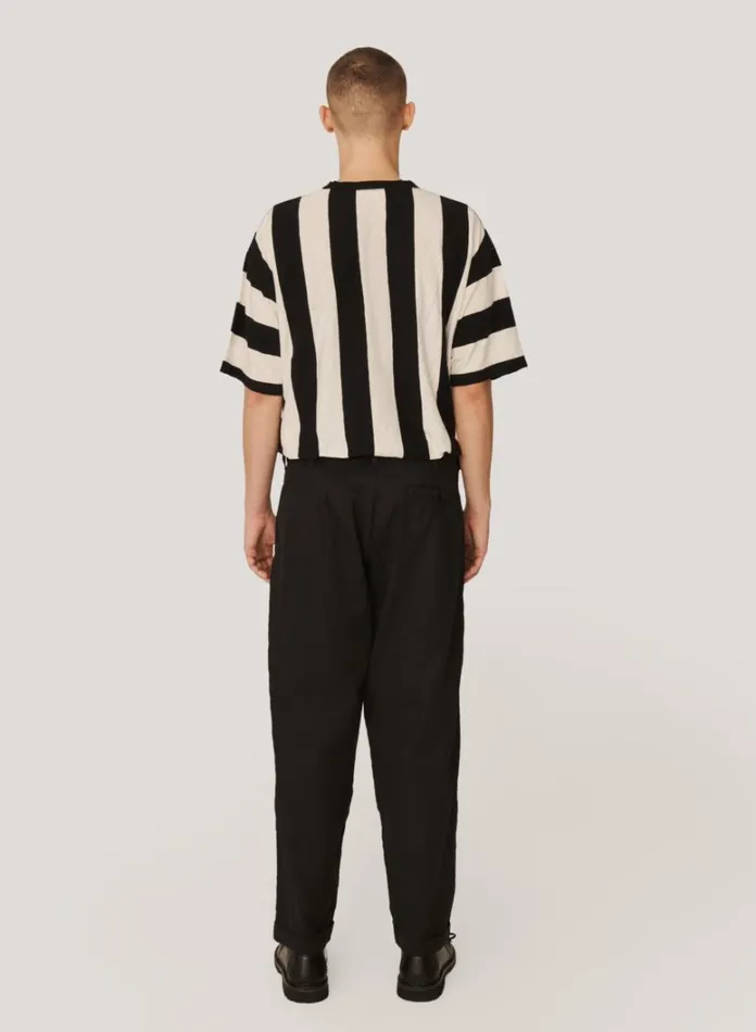 Mens Trousers YMC Creole Peg Cotton Twill Trousers Black