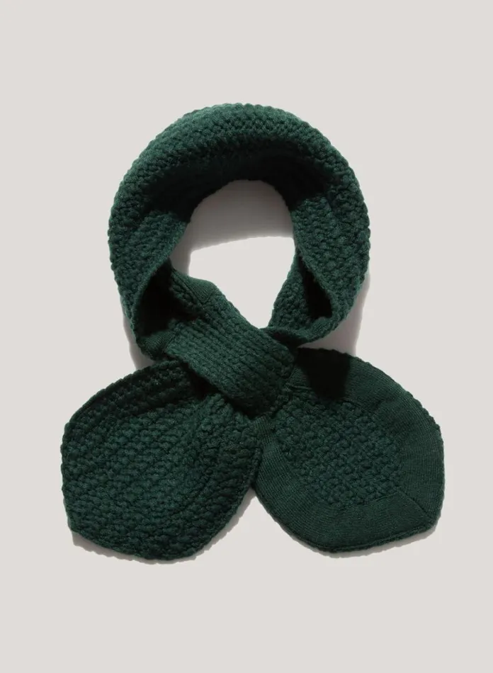 MensWomens Scarves YMC Wool Slot Scarf Green