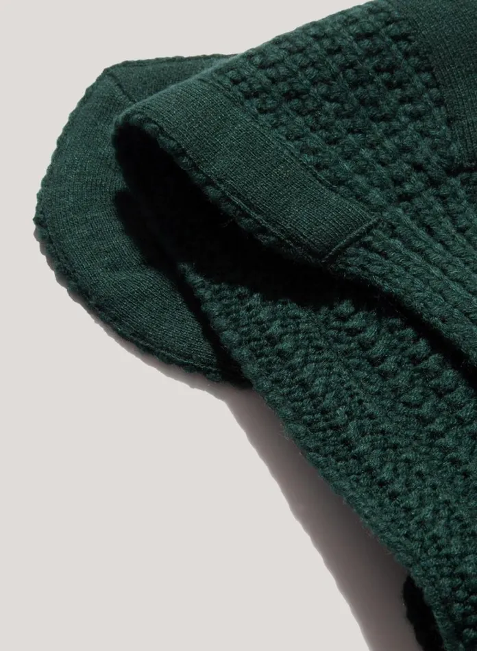 MensWomens Scarves YMC Wool Slot Scarf Green