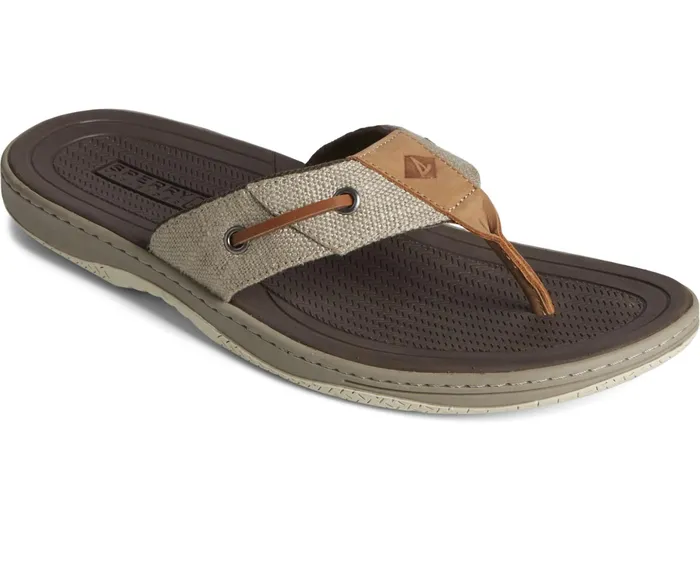 Men SeaCycled Baitfish Baja Flip Flop Taupe Sperry Sandals Men SeaCycled Baitfish Baja Flip Flop Taupe Sperry Sandals