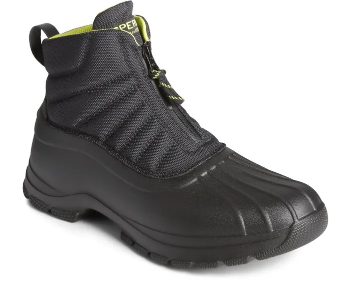 Men SeaCycled Duck Float Zip Up Boot Black Sperry Boots