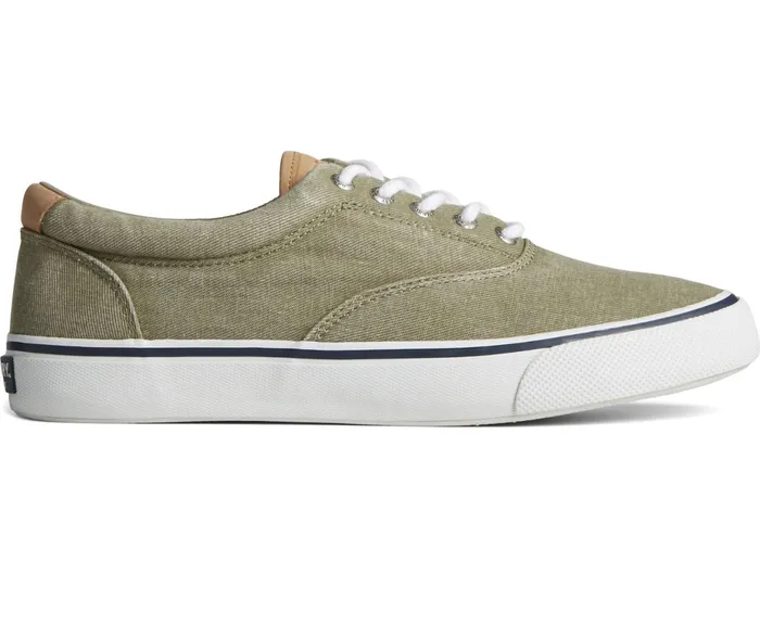 Men SeaCycled Striper II CVO Sneaker Olive Sperry Sneakers