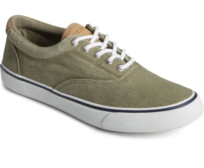 Men SeaCycled Striper II CVO Sneaker Olive Sperry Sneakers Men SeaCycled Striper II CVO Sneaker Olive Sperry Sneakers