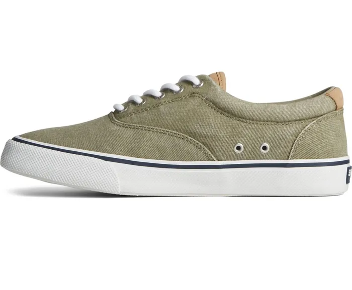 Men SeaCycled Striper II CVO Sneaker Olive Sperry Sneakers Men SeaCycled Striper II CVO Sneaker Olive Sperry Sneakers