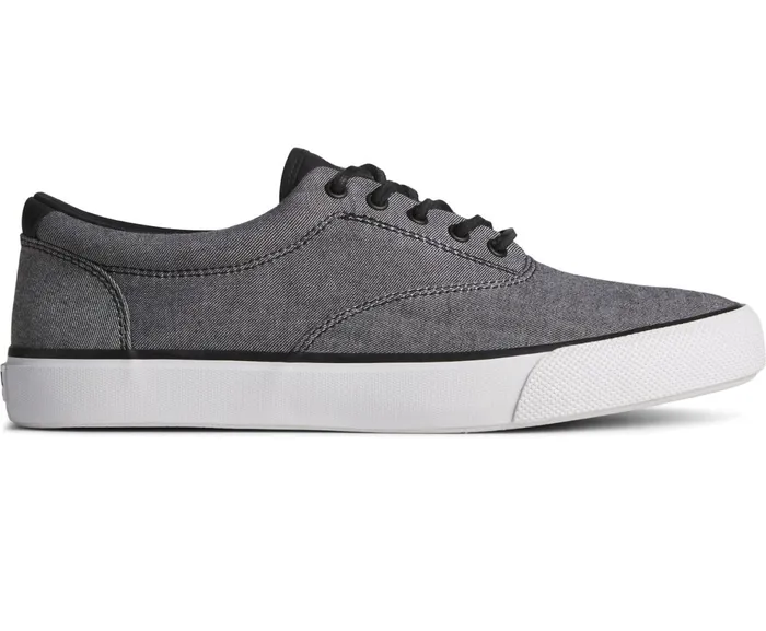 Men SeaCycled Striper II CVO Twill Sneaker Black Sperry Sneakers