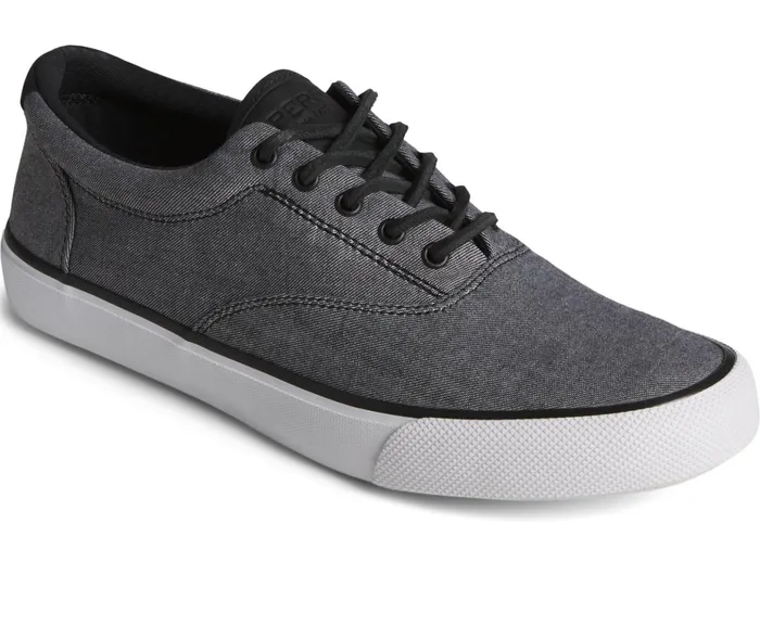 Men SeaCycled Striper II CVO Twill Sneaker Black Sperry Sneakers Men SeaCycled Striper II CVO Twill Sneaker Black Sperry Sneakers