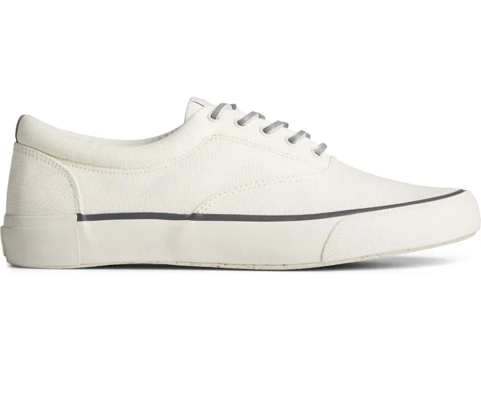 Men SeaCycled Striper II Palm Sneaker Bone White Sperry Sneakers