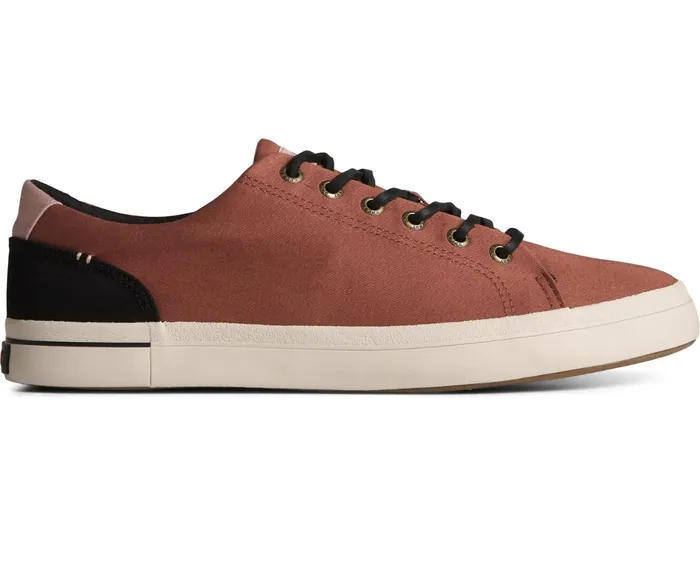Men SeaCycled Striper II Textile Sneaker Rust Sperry Sneakers