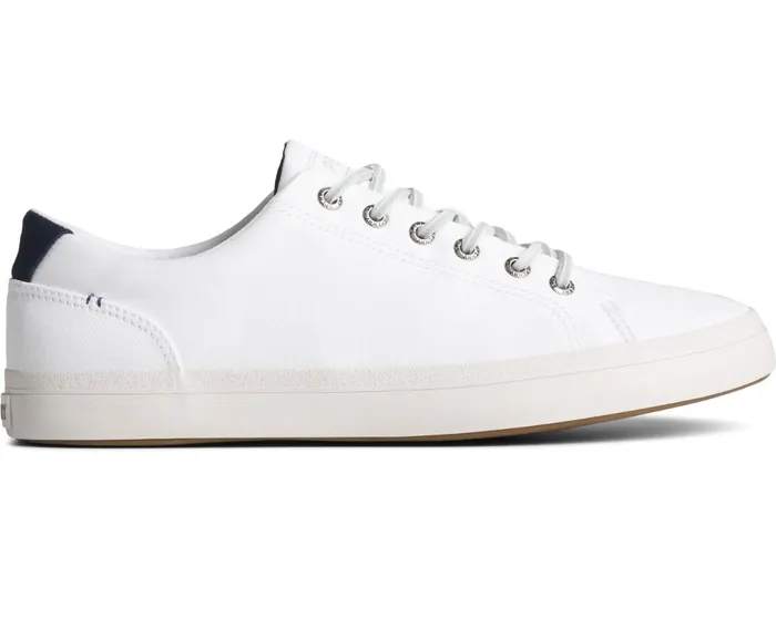 Men SeaCycled Striper II Textile Sneaker White Sperry Sneakers