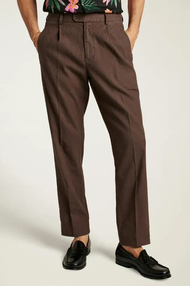 Men Seasonal Pants Bonobos Coastal Linen Pant Black Coffee