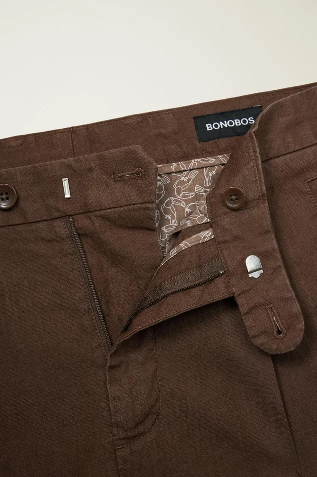 Men Seasonal Pants Bonobos Coastal Linen Pant Black Coffee