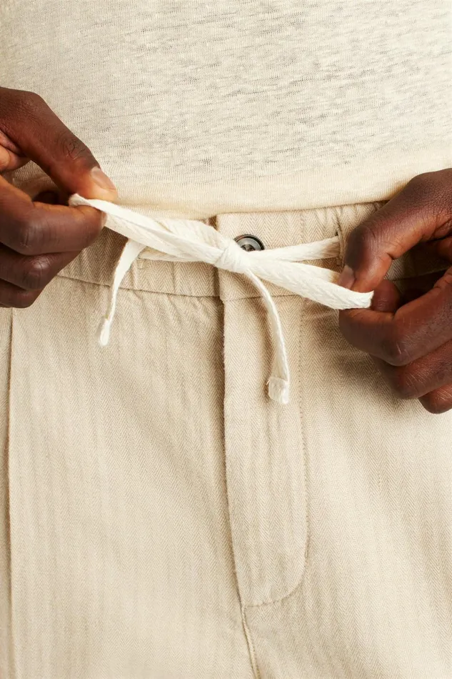 Men Seasonal Pants Bonobos Linen Blend Boardwalk Pant Taupe Stripe