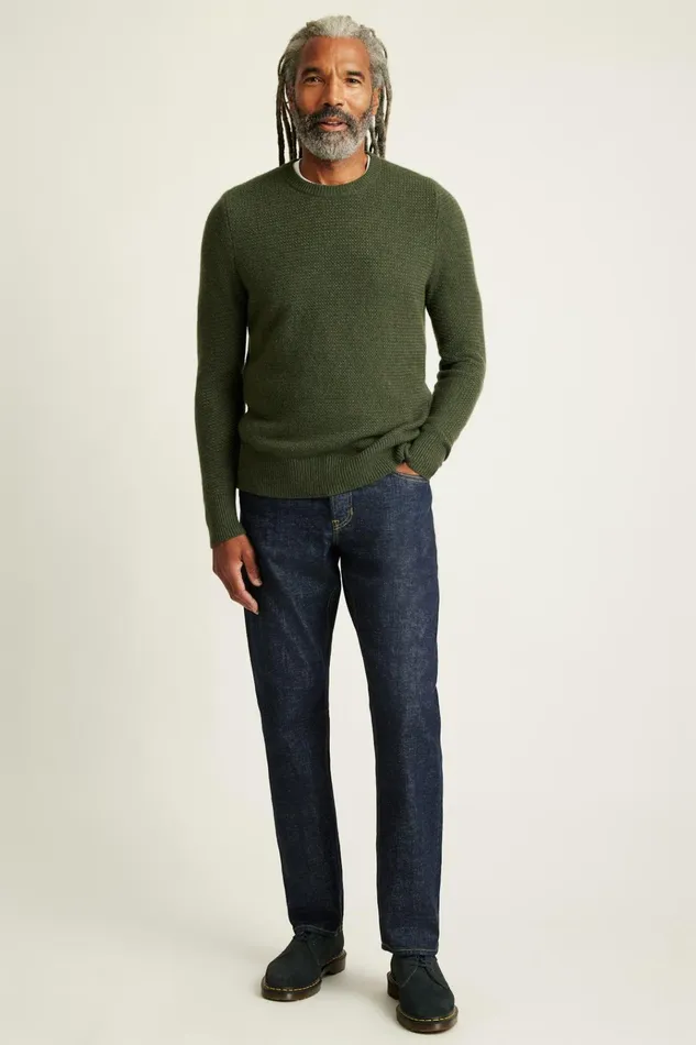 Men Seasonal Sweaters Bonobos Cashmere Crew Neck Sweater Green