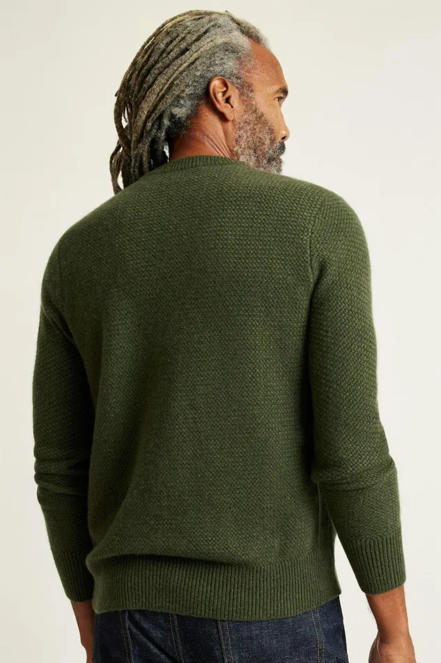 Men Seasonal Sweaters Bonobos Cashmere Crew Neck Sweater Green