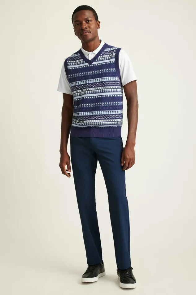 Men Seasonal Sweaters Bonobos Cotton Cashmere Golf Sweater Vest Navy Fair Isle Men Seasonal Sweaters Bonobos Cotton Cashmere Golf Sweater Vest Navy Fair Isle