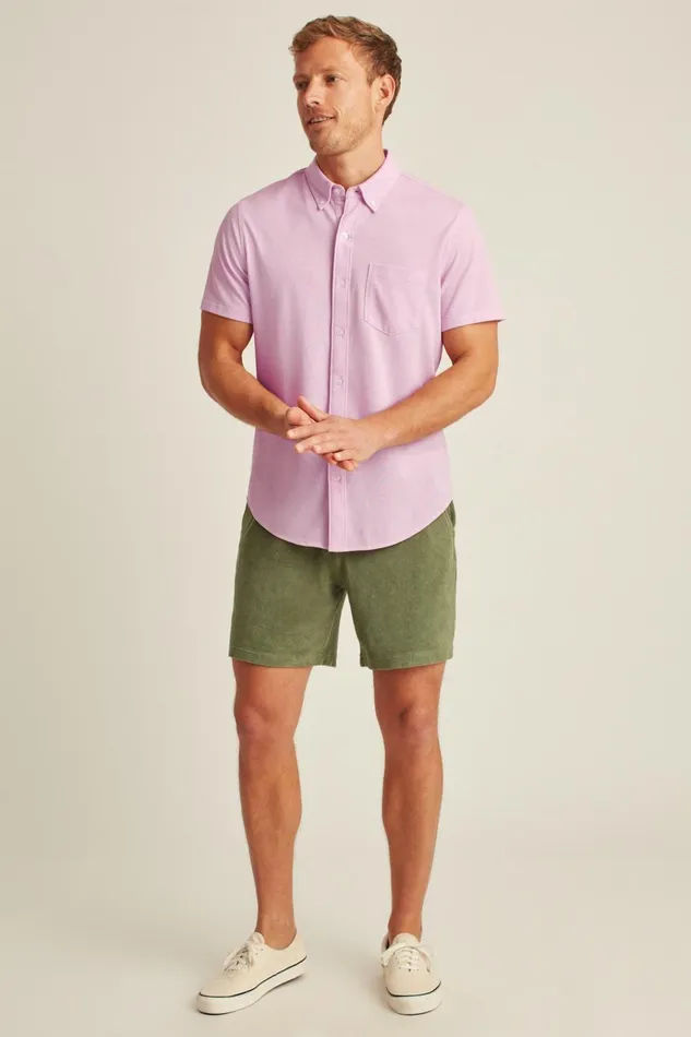 Men Short Sleeve Shirts Bonobos Knit Oxford Short Sleeve Shirt Orchid Smoke Men Short Sleeve Shirts Bonobos Knit Oxford Short Sleeve Shirt Orchid Smoke