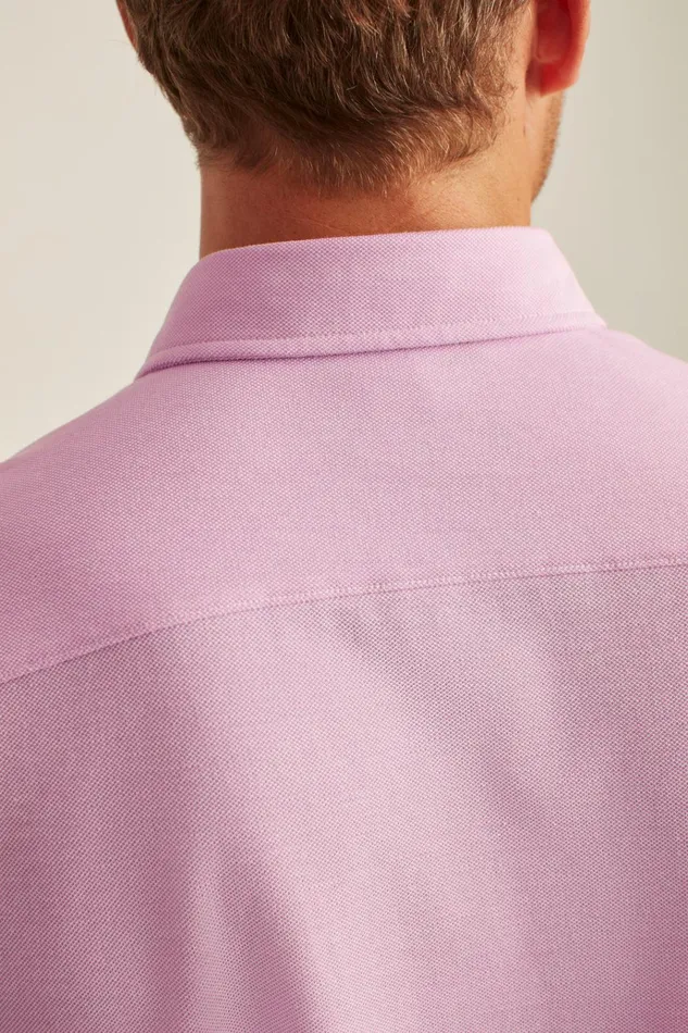 Men Short Sleeve Shirts Bonobos Knit Oxford Short Sleeve Shirt Orchid Smoke