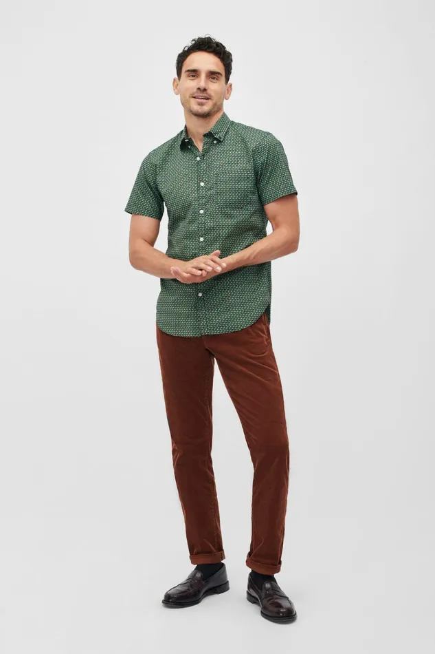 Men Short Sleeve Shirts Bonobos Riviera Short Sleeve Shirt Palm Parade