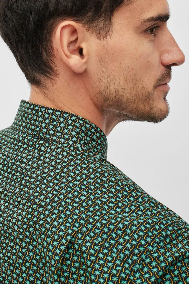Men Short Sleeve Shirts Bonobos Riviera Short Sleeve Shirt Palm Parade
