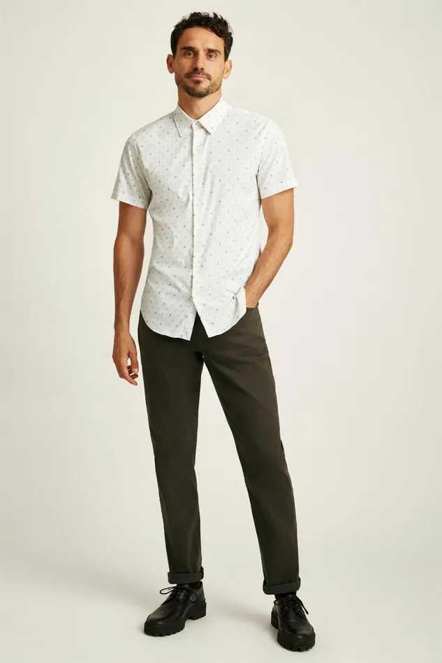 Men Short Sleeve Shirts Bonobos Tech Short Sleeve Shirt Blue Lilac Daisy Stamp Men Short Sleeve Shirts Bonobos Tech Short Sleeve Shirt Blue Lilac Daisy Stamp