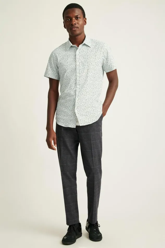 Men Short Sleeve Shirts Bonobos Tech Short Sleeve Shirt White Petra Floral Men Short Sleeve Shirts Bonobos Tech Short Sleeve Shirt White Petra Floral