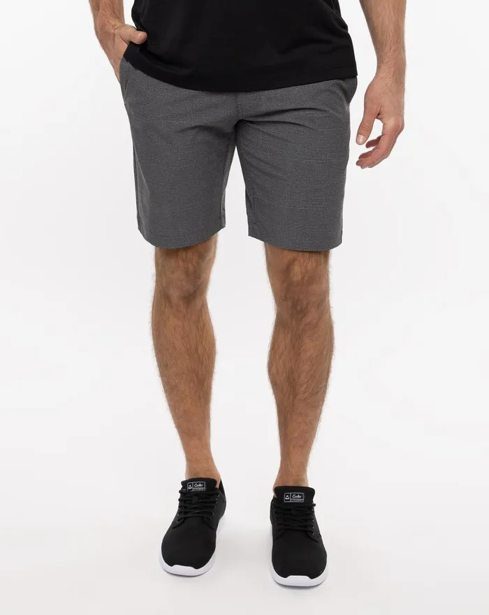 Men Shorts TravisMathew GROMMET SHORT Grey Pinstripe