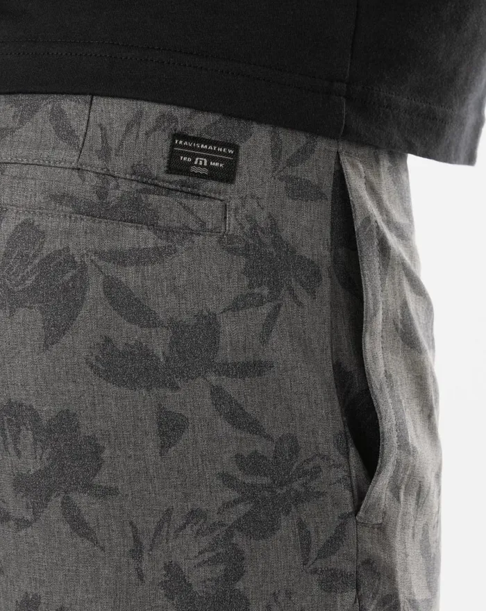 Men Shorts TravisMathew INLET SHORT Heather Grey Pinstripe