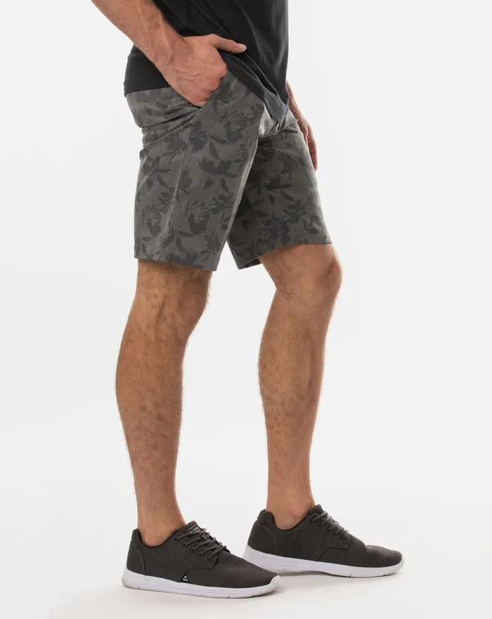 Men Shorts TravisMathew INLET SHORT Heather Grey Pinstripe