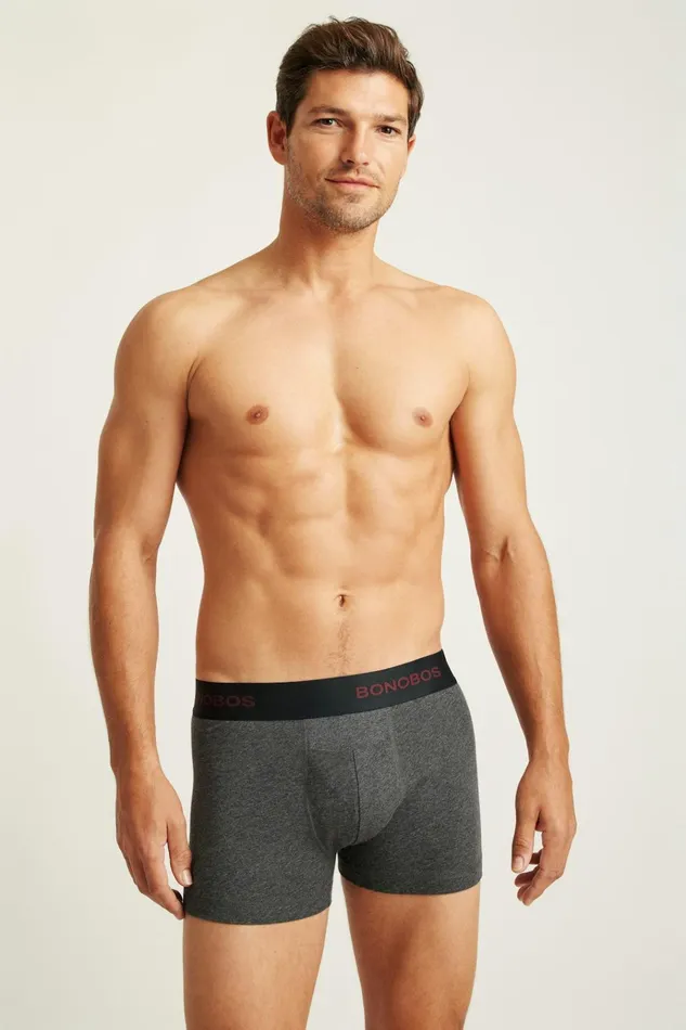 Men Socks and Underwear Bonobos Supersoft Underwear Charcoal Heather