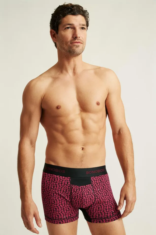 Men Socks and Underwear Bonobos Supersoft Underwear Pink Smooches