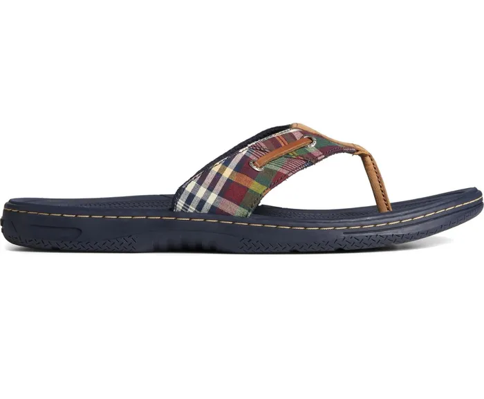 Men Sperry X Brooks Brothers Baitfish Flip Flop Plaid Sperry Sandals