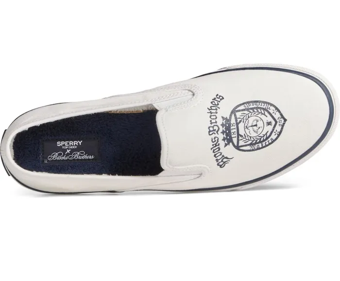 Men Sperry X Brooks Brothers Slip On Sneaker White Sperry Sneakers Men Sperry X Brooks Brothers Slip On Sneaker White Sperry Sneakers