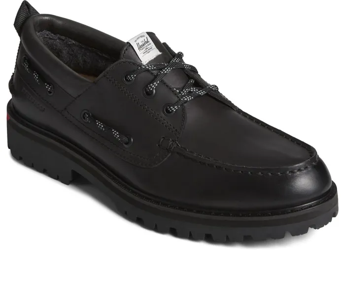 Men Sperry X Herschel Authentic Original Lug 3Eye Black Sperry Boat Shoes