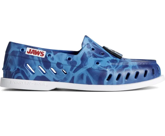 Men Sperry X JAWS Authentic Original Float Boat Shoe Blue Multi Sperry Sandals