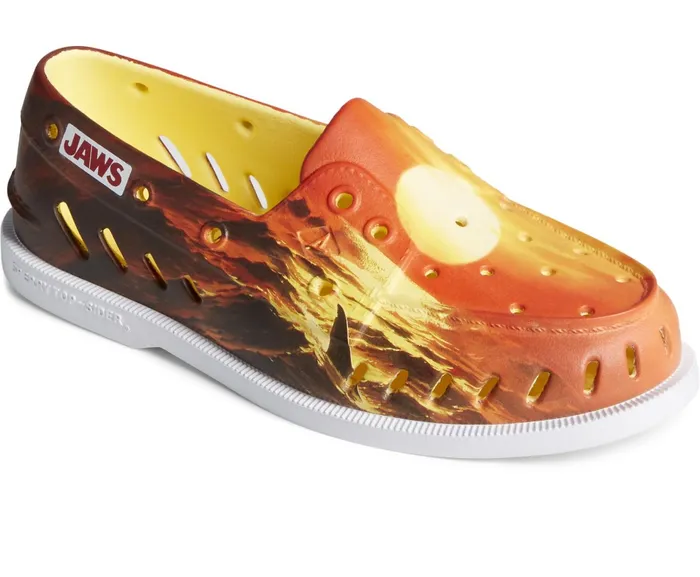 Men Sperry X JAWS Authentic Original Float Boat Shoe Orange Multi Sperry Sandals