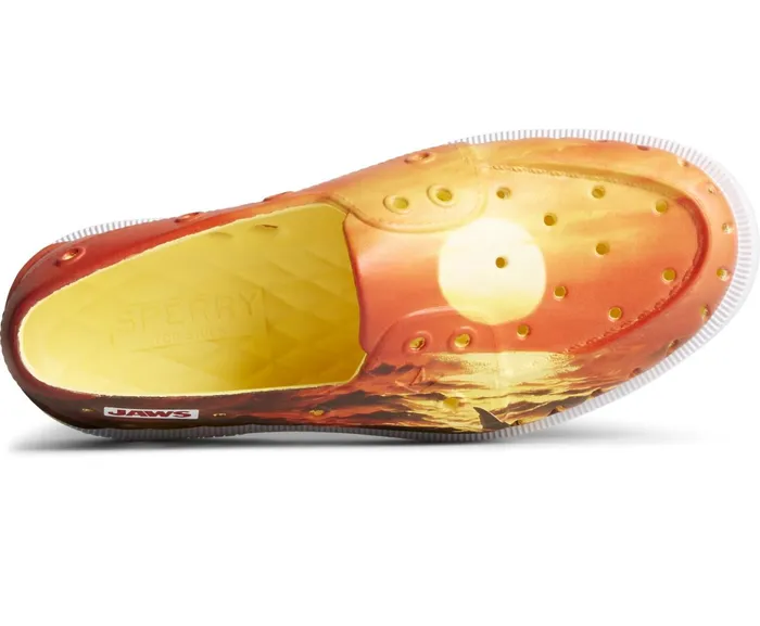 Men Sperry X JAWS Authentic Original Float Boat Shoe Orange Multi Sperry Sandals