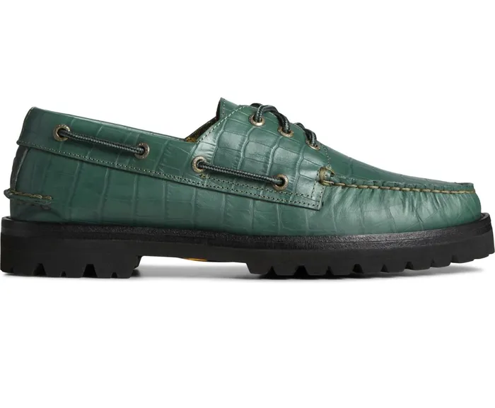 Men Sperry X Malbon Authentic Original 3Eye Croc Boat Shoe Green Sperry Boat Shoes Men Sperry X Malbon Authentic Original 3Eye Croc Boat Shoe Green Sperry Boat Shoes