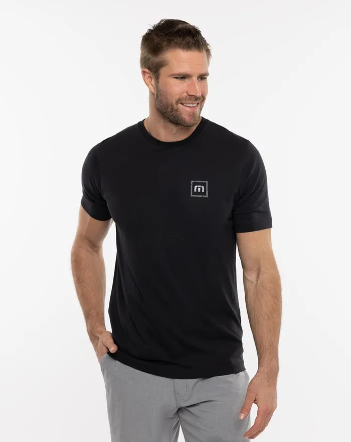 Men Tees TravisMathew ACTION PLAN TEE Black