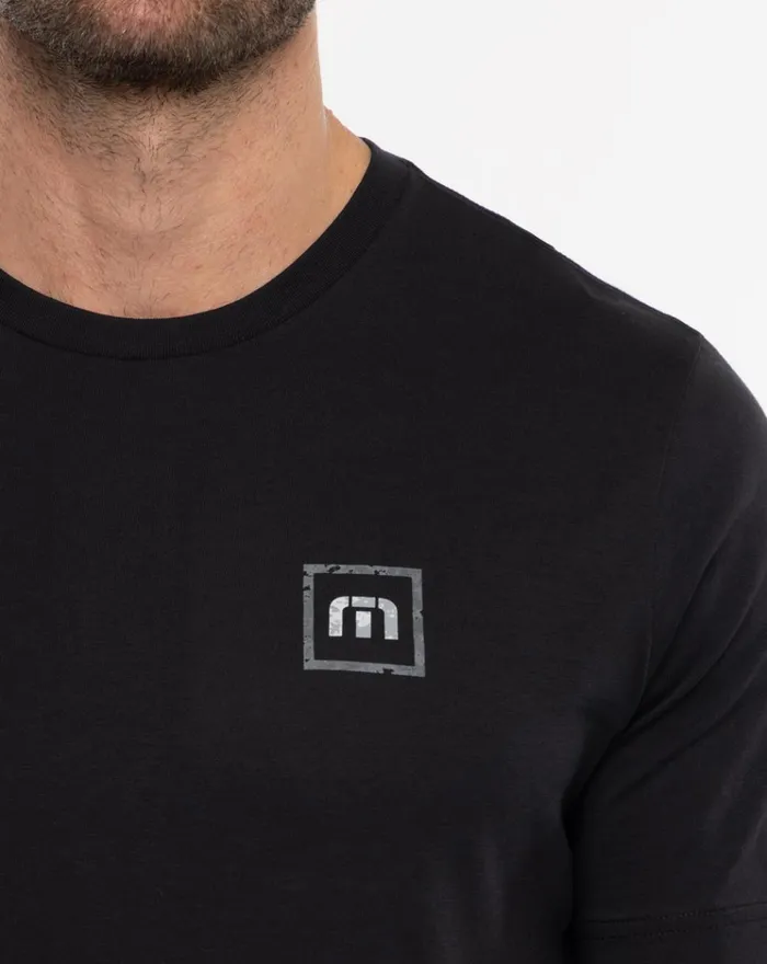 Men Tees TravisMathew ACTION PLAN TEE Black Men Tees TravisMathew ACTION PLAN TEE Black