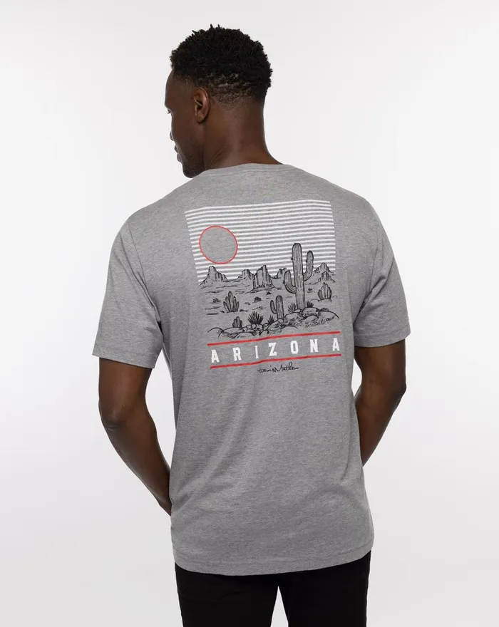 Men Tees TravisMathew BELL ROCK TEE Heather Grey