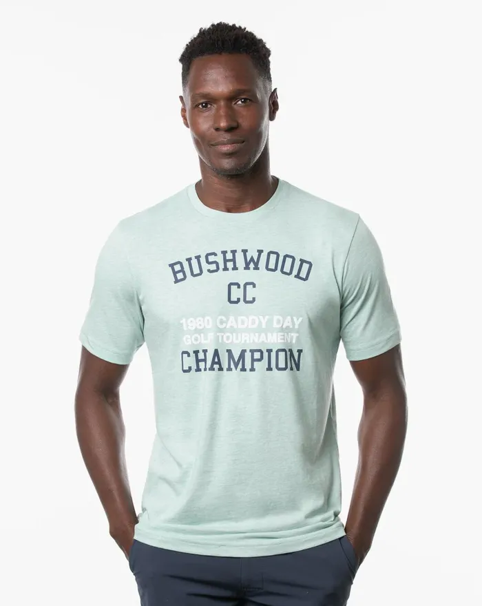 Men Tees TravisMathew CADDY DAY TEE Heather Neptune Green