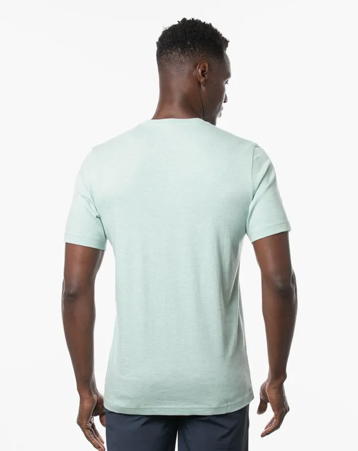 Men Tees TravisMathew CADDY DAY TEE Heather Neptune Green