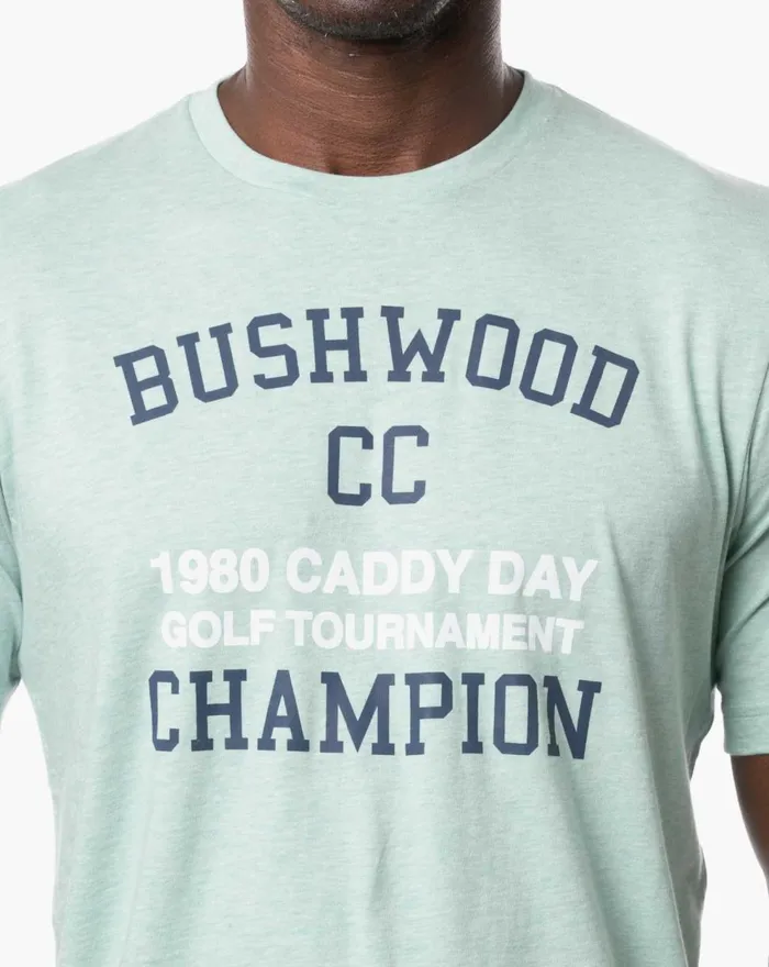 Men Tees TravisMathew CADDY DAY TEE Heather Neptune Green